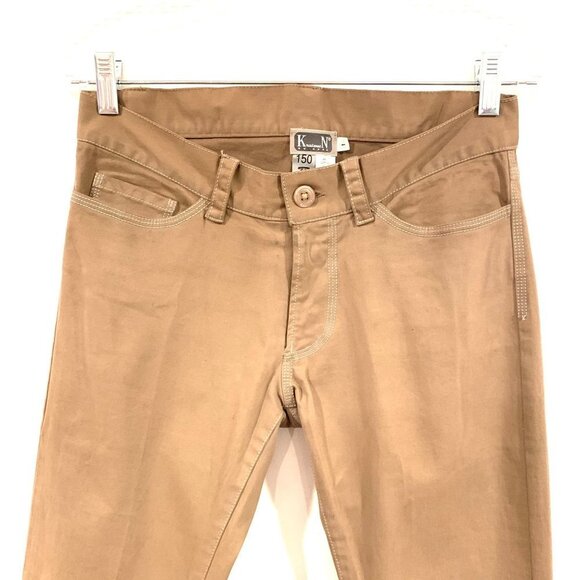 Kristensen Du Nord 4 Beige Chino Straight Leg Pants Mid Rise Stretch Trousers - Picture 3 of 5